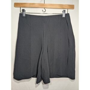 BOSTON PROPER Beyond Travel Wide Leg Shorts Small Bermuda 2AP81 Jet Black Travel